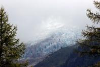 Protest against climate change at Trient Glacier