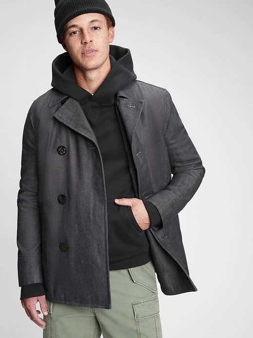 the gap 1969 dark denim peacoat