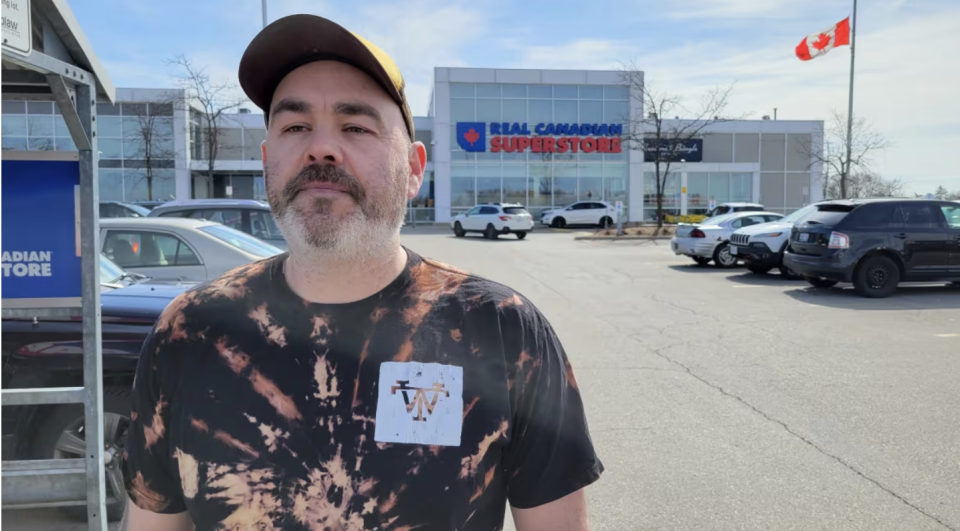Marshall Irwin discovered an idle receipt scanner at his local Superstore in Georgeton, Ont. He says he was told it would be in operation soon. (Shawn Benjamin/CBC)