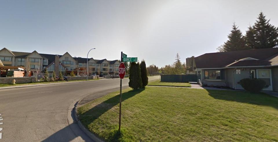 Police are investigating a suspicious death on the 2000-block of Quince Street in Prince George, B.C. The residential area near the city's downtown is close to an assisted living facility and several businesses. (Google Maps - image credit)