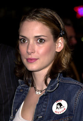 Winona Ryder at the Los Angeles premiere of Warner Brothers' The Pledge