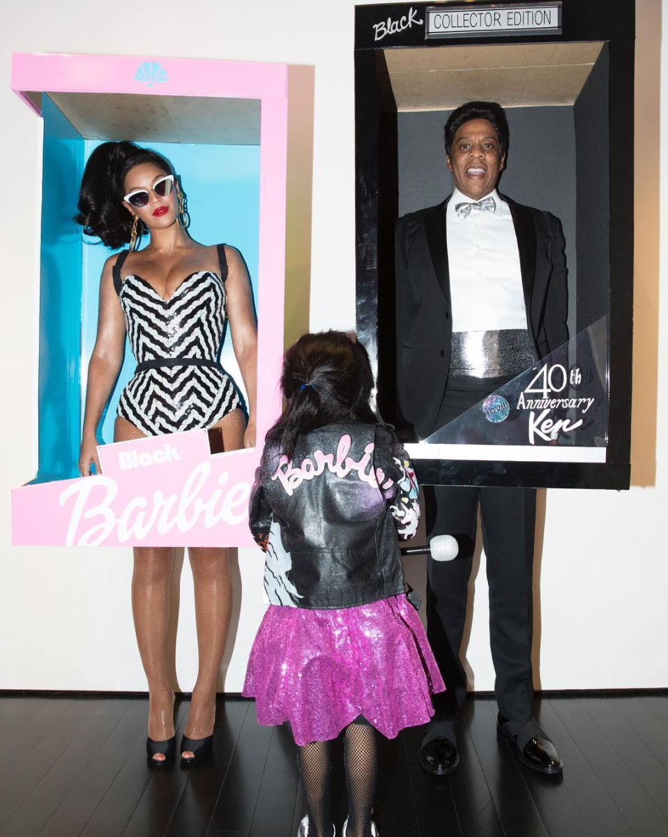 <p>The entire Carter family dressed as Barbies for Halloween with Jay-Z taking the role of Ken. <i>[Photo: Instagram/beyonce]</i> </p>