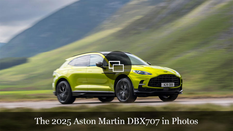 The 2025 Aston Martin DBX707 in Scotland.