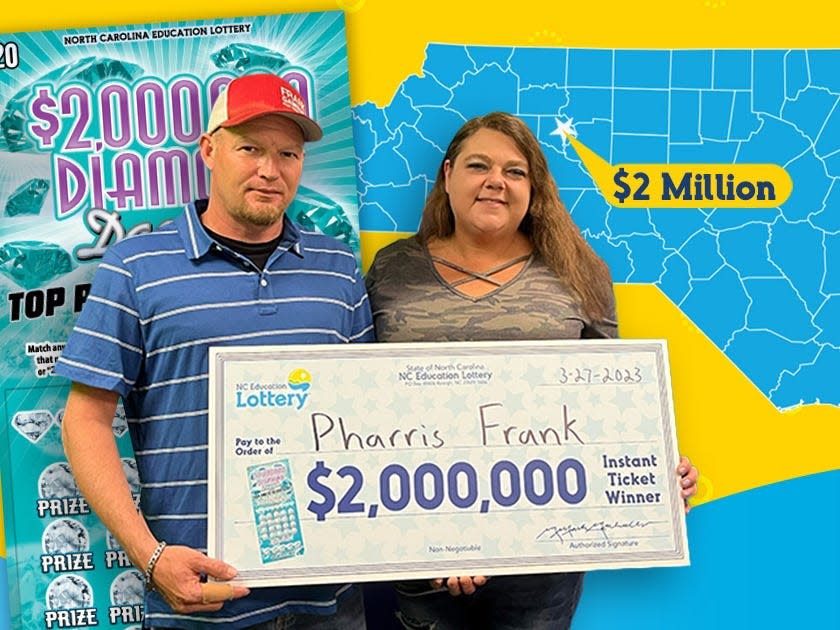 Pharris Frank wins $2 million lottery in North Carolina