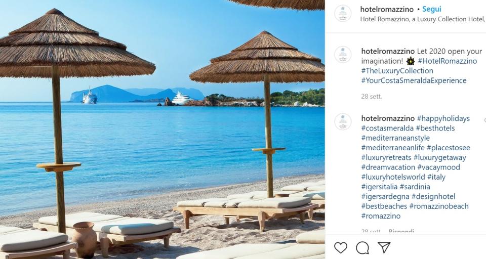 Non può mancare nella lista la Sardegna, dove il servizio basic dell’Hotel Romazzino di Porto Cervo (lettino e ombrellone) costa 200 al giorno a persona.