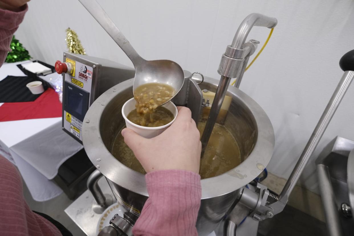 University of Saskatchewan researchers say one packet of their mix can produce four to five cups of soup. (Liam O'Connor/CBC - image credit)