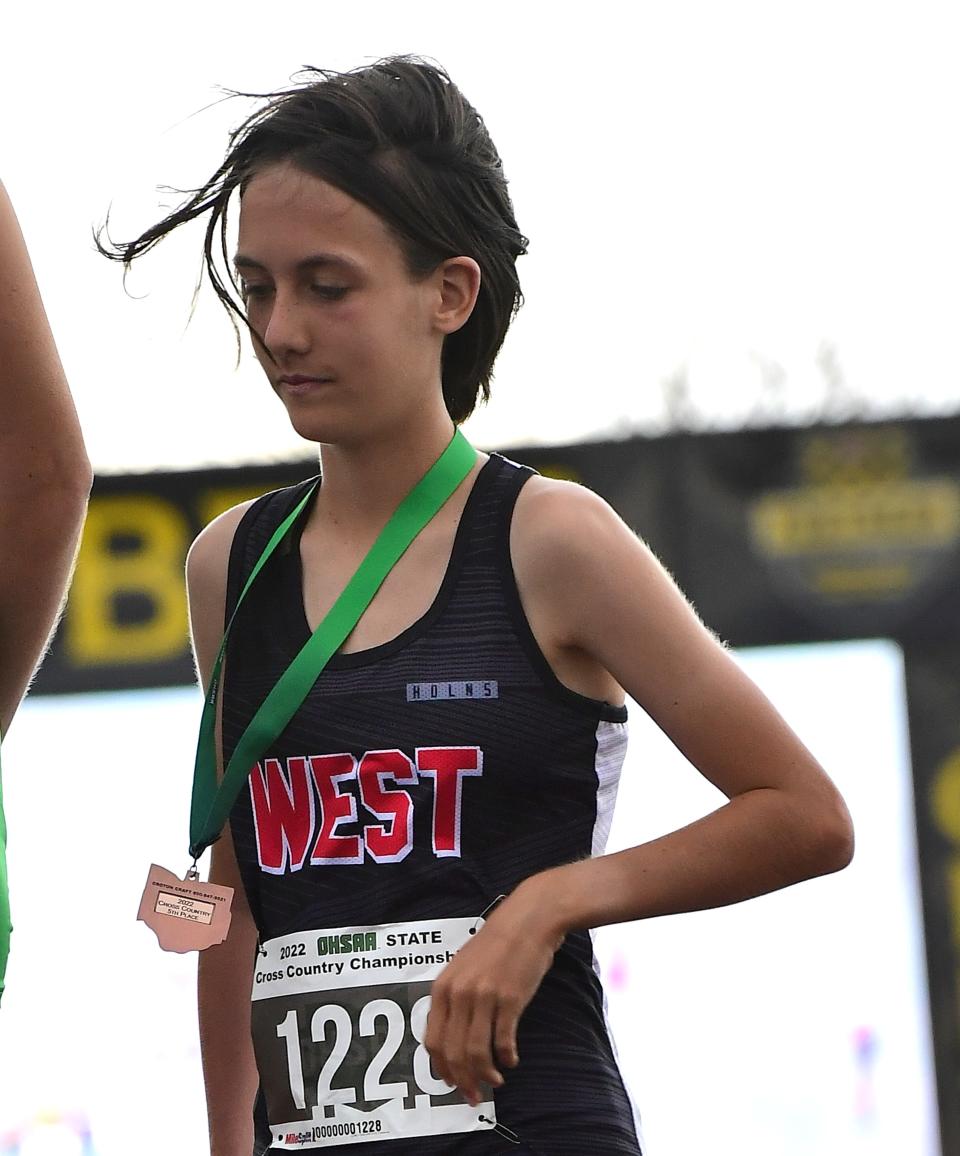 Lakota West's Evelyn Prodoehl took fifth place in the girls Division I state cross country championship race on November 5, 2022.