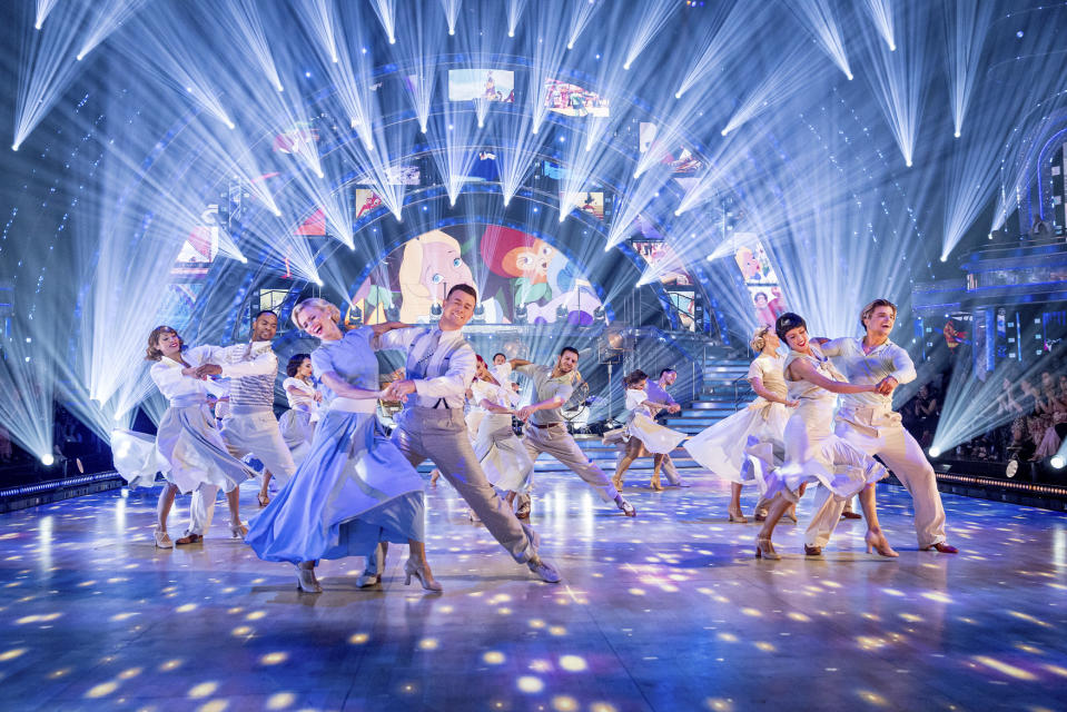 Strictly Come Dancing Stars performing during movie's week