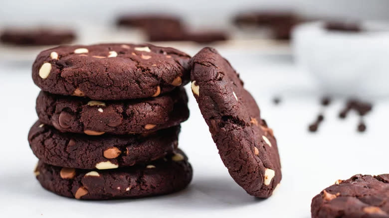 triple chocolate cookies