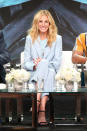 <p>Julia Roberts wore a pastel-hued two-piece suit by Sandro to mark her role in Amazon series ‘Homecoming’ at The Beverly Hilton Hotel on 28 July.<em> [Photo: Getty]</em> </p>