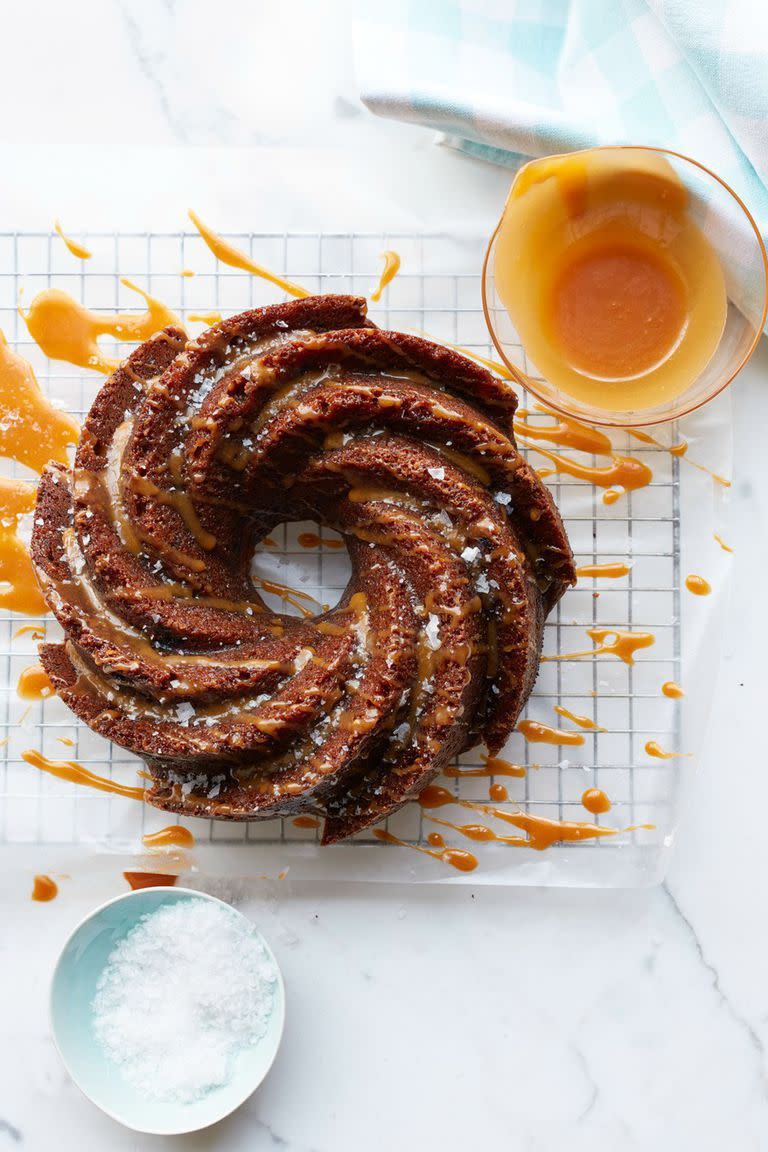 Salted Butterscotch Banana Bundt Cake