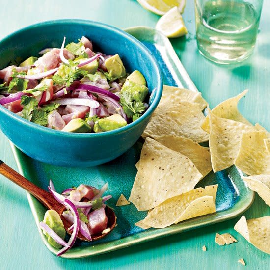 Tuna Ceviche with Avocado and Cilantro