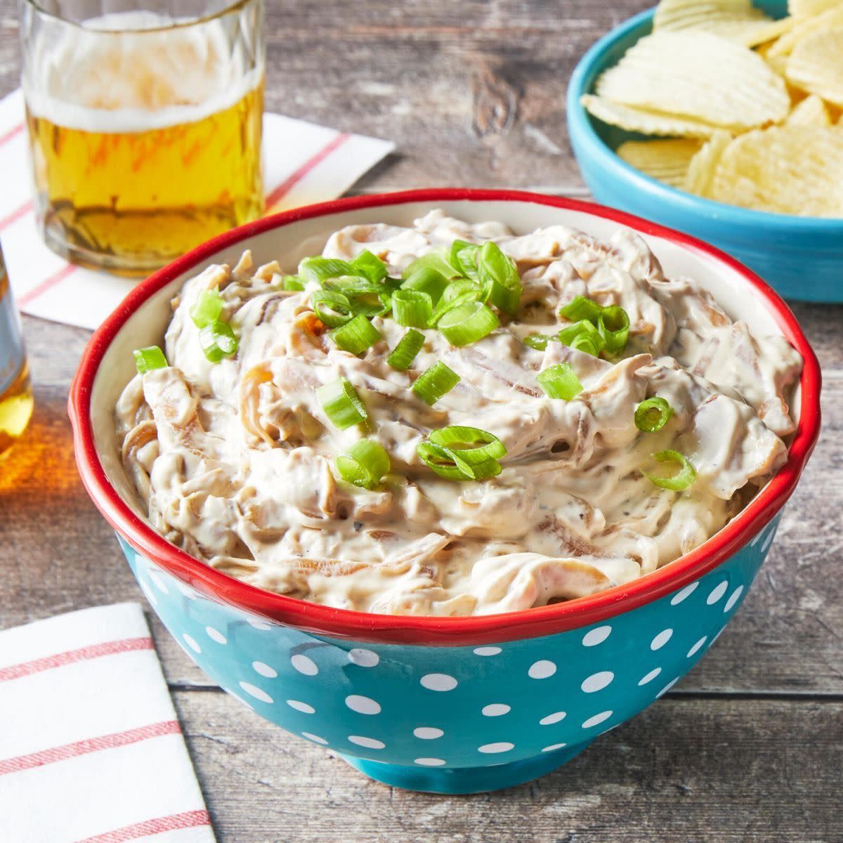 fathers day appetizers caramelized onion dip