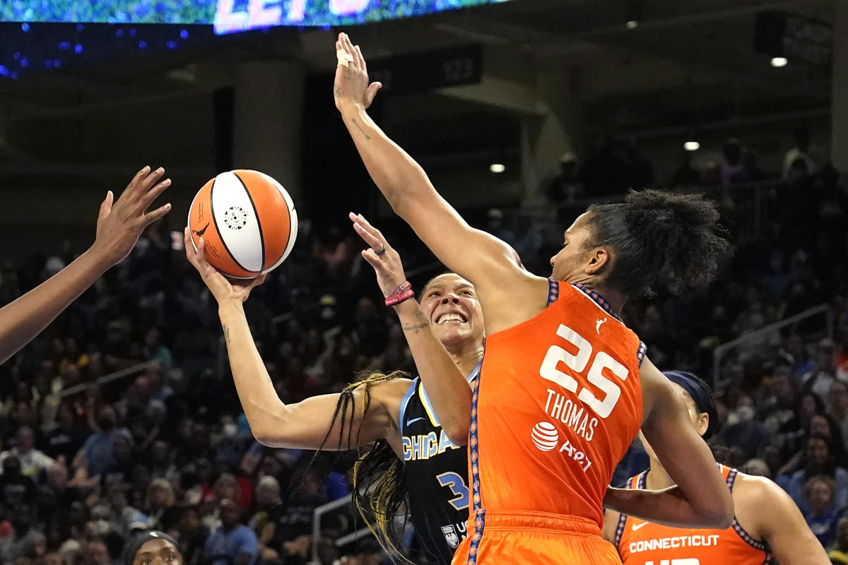 Candace Parker makes WNBA history as Chicago Sky beat Connecticut Sun