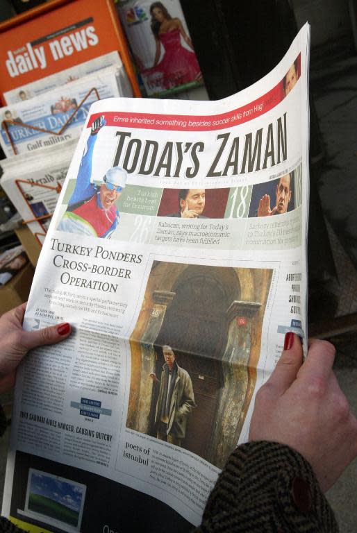 A person reads "Today's Zaman" in Istanbul on January 16, 2007