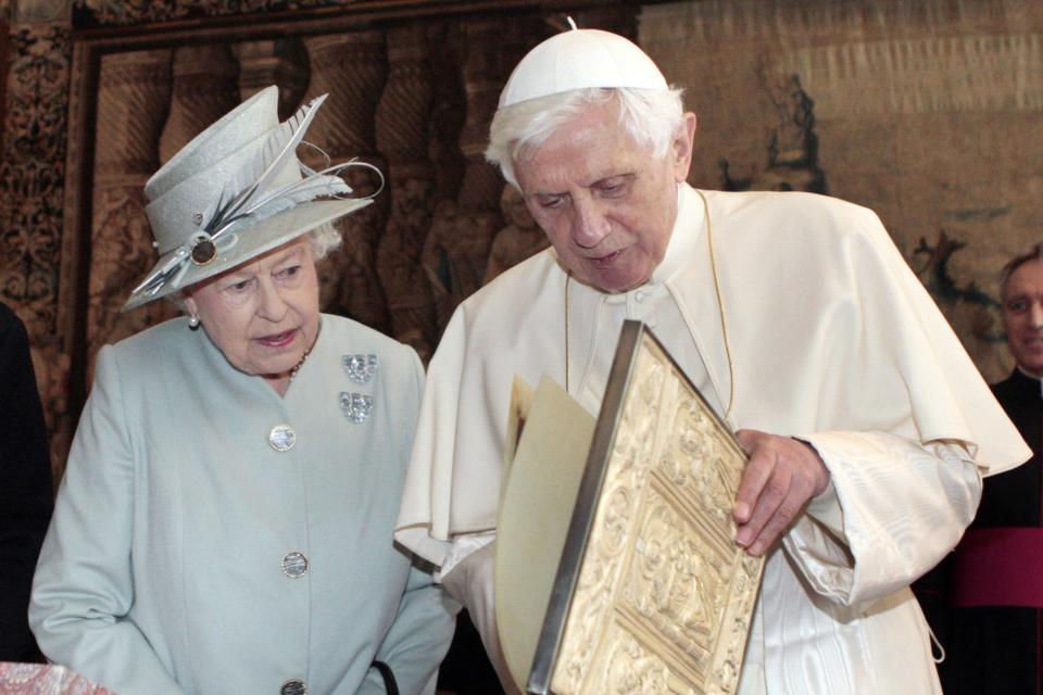 Pope Emeritus Benedict XVI shared a ‘great affinity’ with the late Queen, the Catholic Archbishop of Westminster has said (PA)