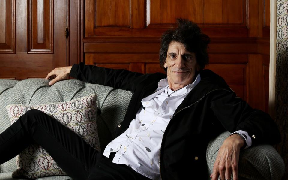 Ronnie Wood says he knits endless scarves - Clara Molden for The Telegraph