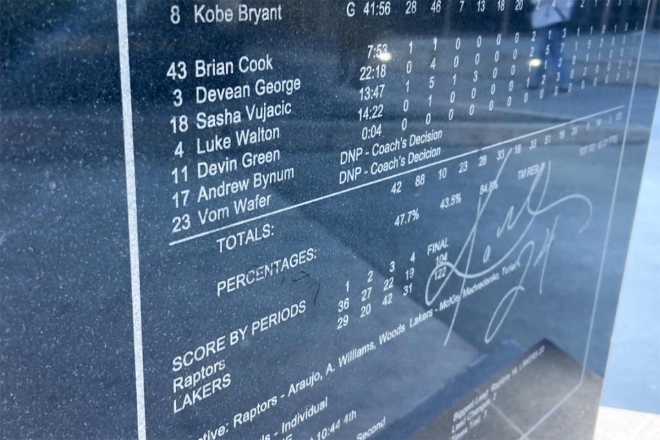 kobe bryant statue typos mispellings (NBC Los Angeles)