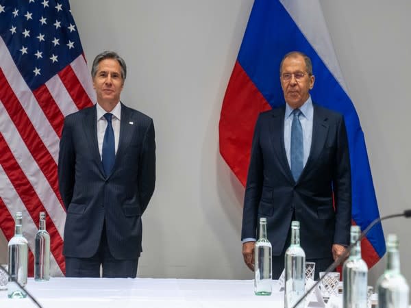  US Secretary of State Antony Blinken and Russian Foreign Minister Sergey Lavrov. (Photo credit: Twitter handle of US Secretary)