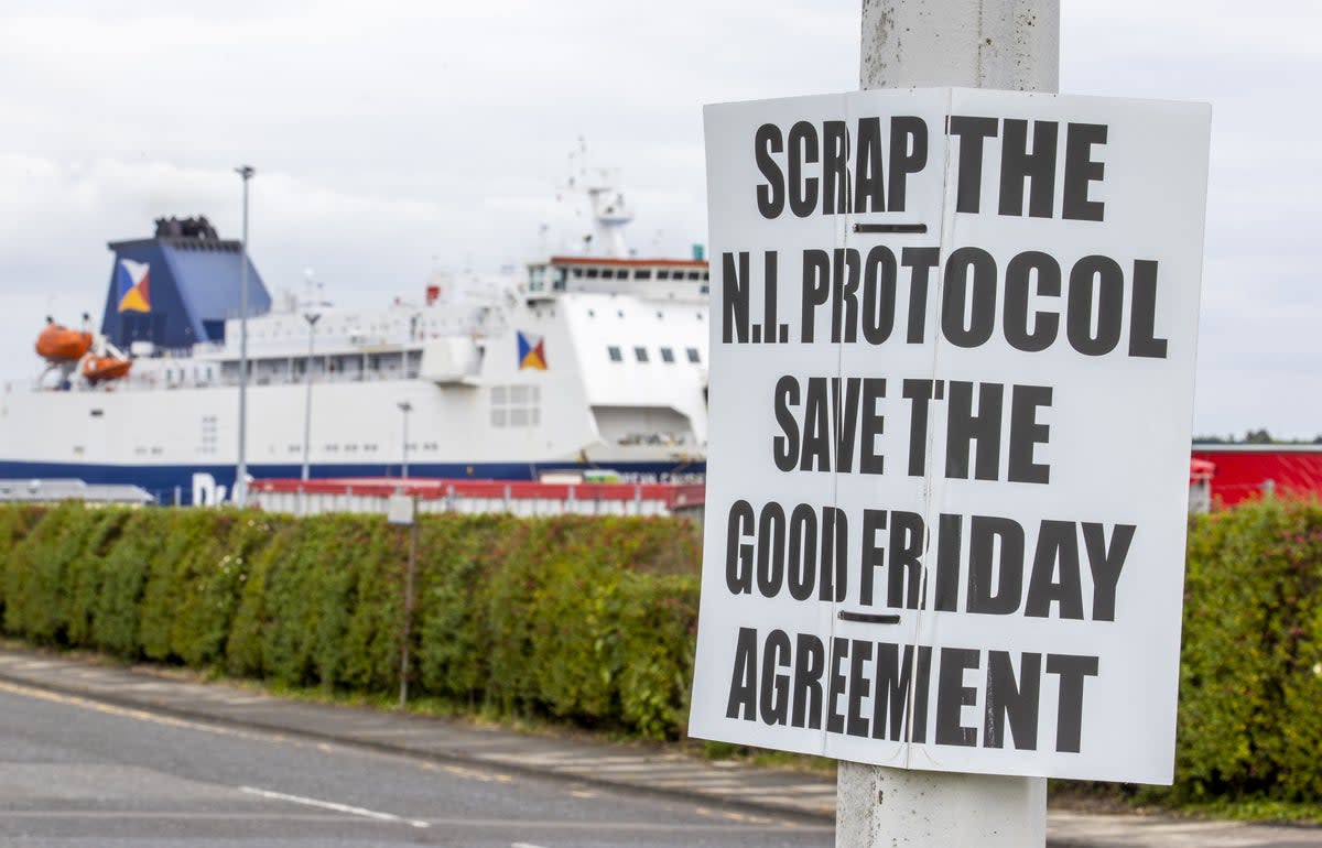 The UK Government will attempt to push ahead with plans to effectively tear up parts of the Northern Ireland Protocol despite Boris Johnson’s impending departure (Liam McBurney/PA) (PA Wire)