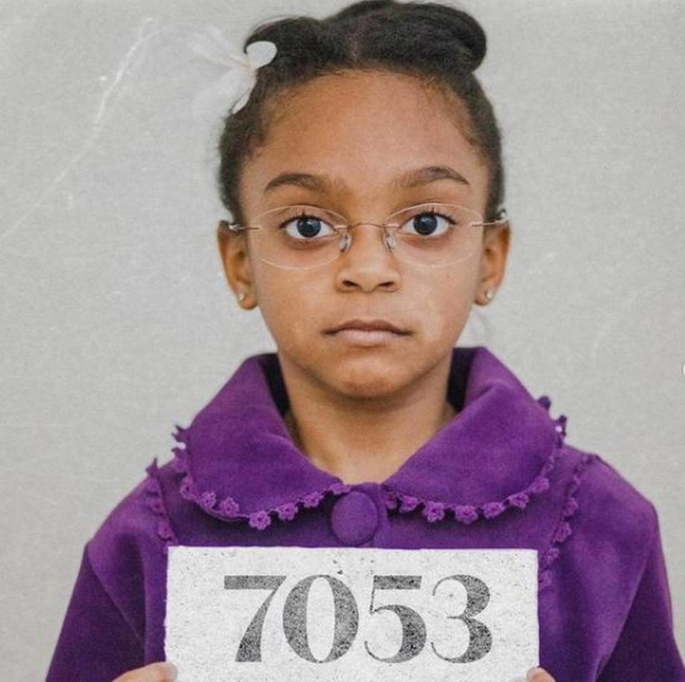 Avery Robinson, 6, dressed as Rosa Parks.