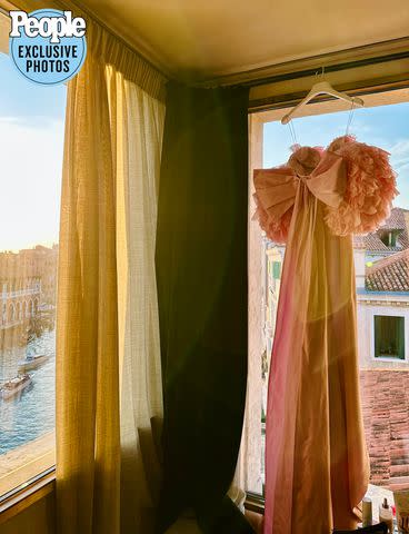 <p>Courtesy of Olivia Palermo</p> Olivia Palermo gets ready to attend the 'Finalmente L'Alba' premiere at the 2023 Venice Vilm Festival