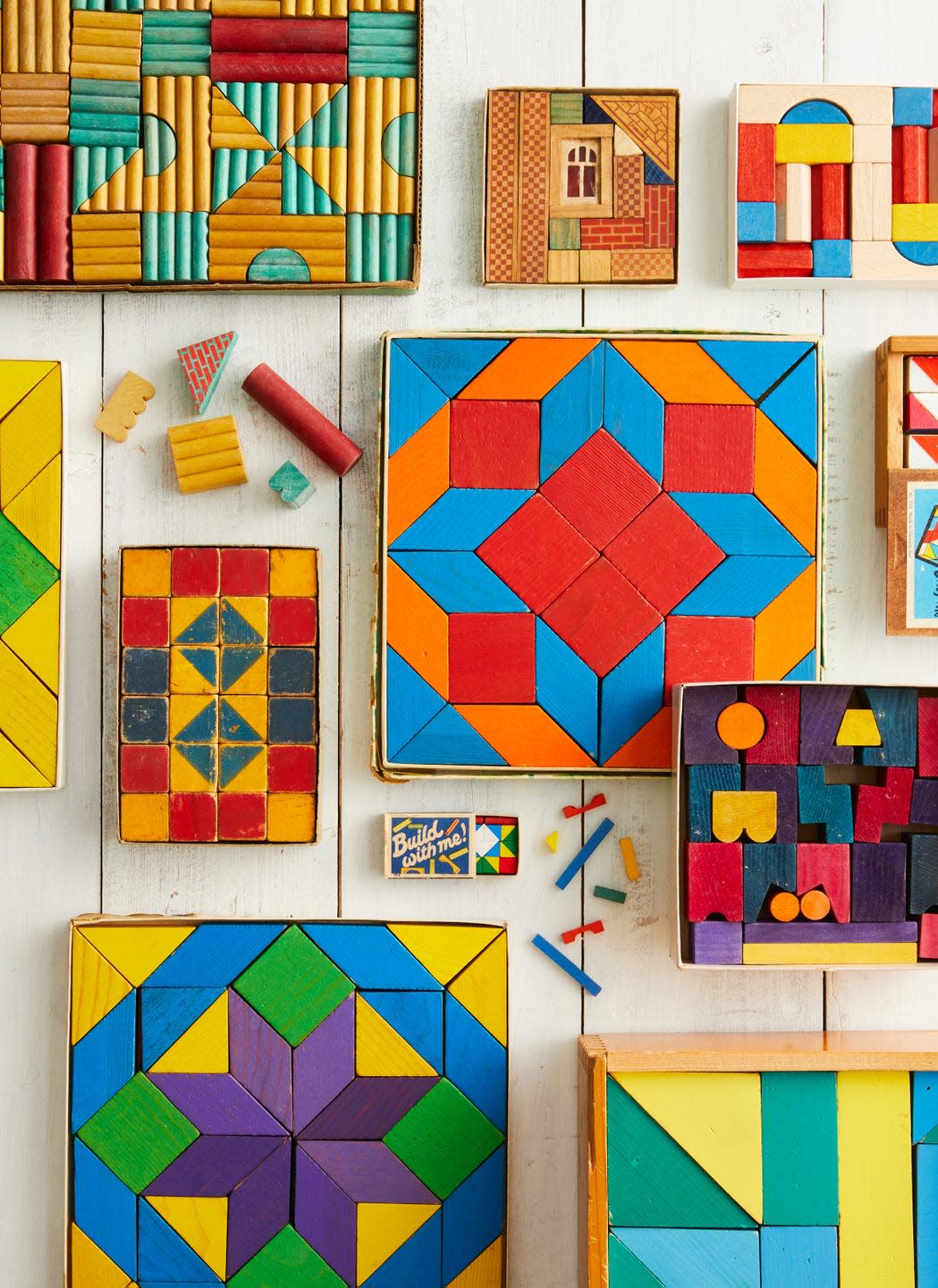 vintage wooden block sets