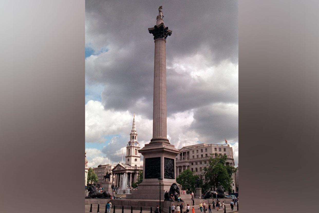 Controversial statue: Nelson's Column dominates London's Trafalgar Sqaure: PA