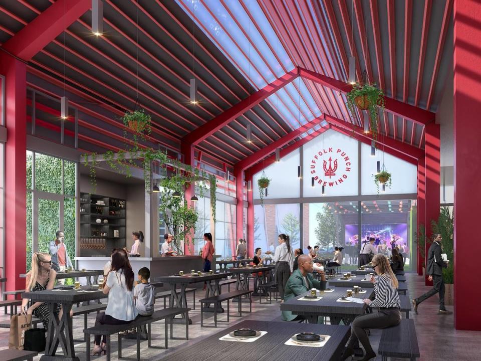 Suffolk Punch Brewing at SouthPark mall will feature a tap house, restaurant, coffee bar and outdoor pavilion.