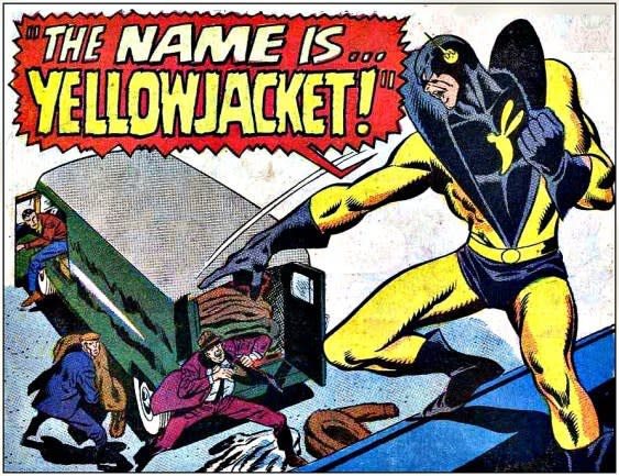 Yellowjacket, in a quintessentially 70's costume. Credit: The Fwoosh