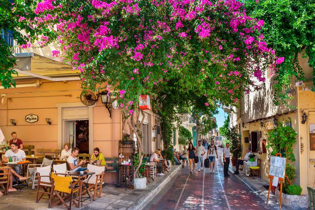 <p>Ian Dagnall/Alamy</p> The Plaka district of Athens.