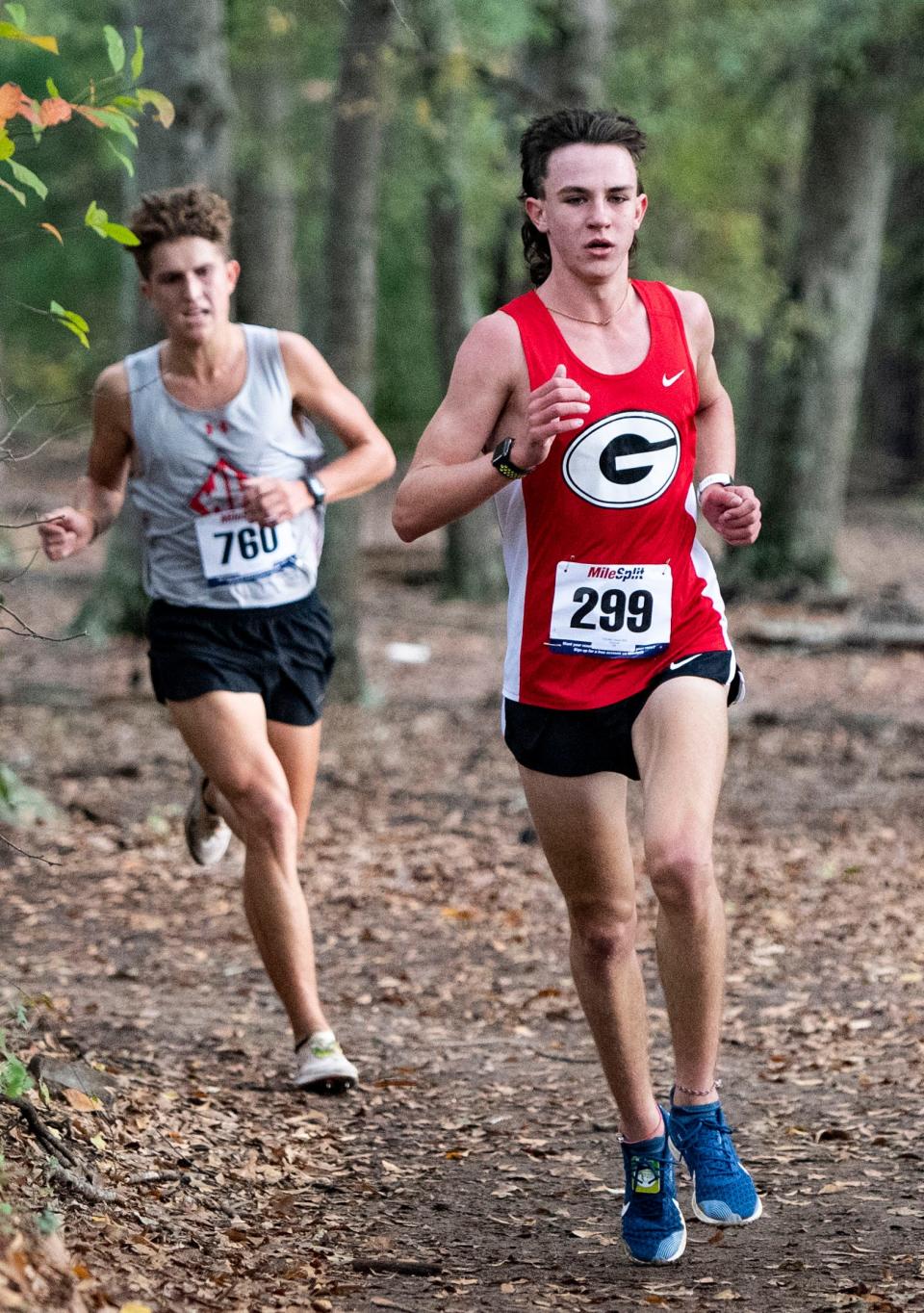 GreenvilleÕs Knox Young runs during Ed Boehmke Greenville County Championships at Hillcrest High School, Saturday, October 30, 2021. 