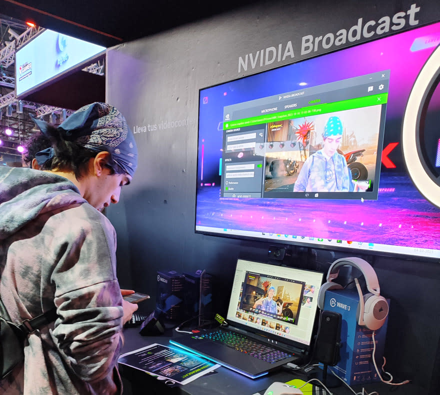 La tecnología NVIDIA broadcast en acción durante el último evento AGS en Costa Salguero.