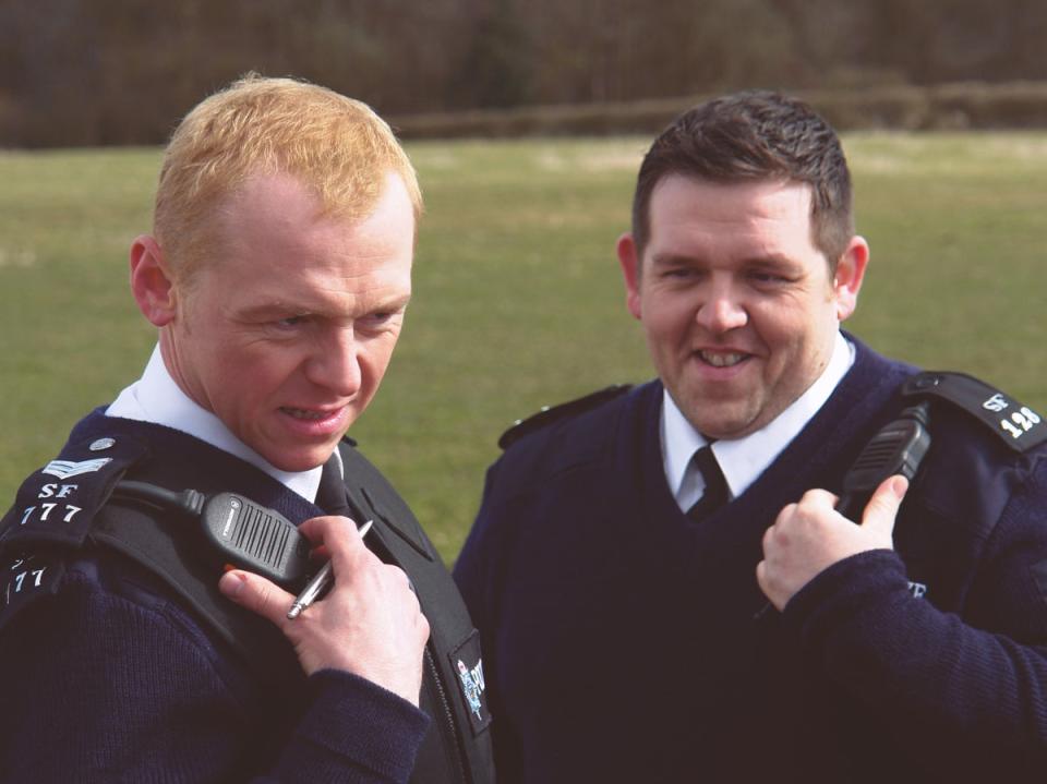 Simon Pegg and Nick Frost in ‘Hot Fuzz' (2007) (Universal)