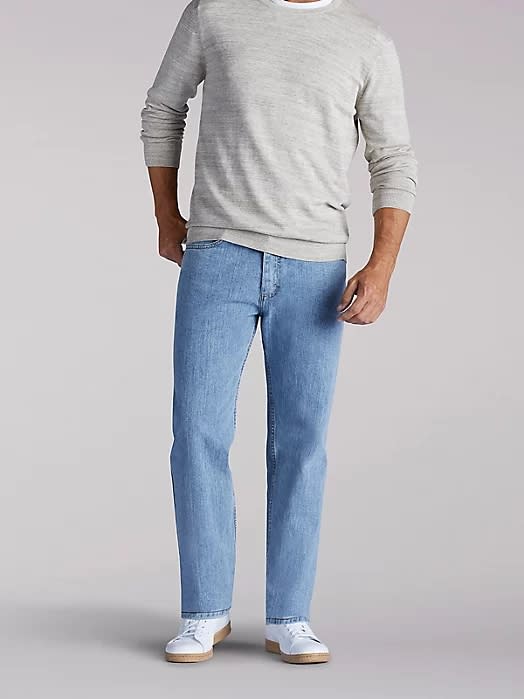 mens light wash jeans, Lee Relaxed Fit Straight Leg Jeans 