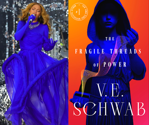 Beyoncé and V.E. Schwab's fantastical "The Fragile Threads of Power" are majestic in blue.