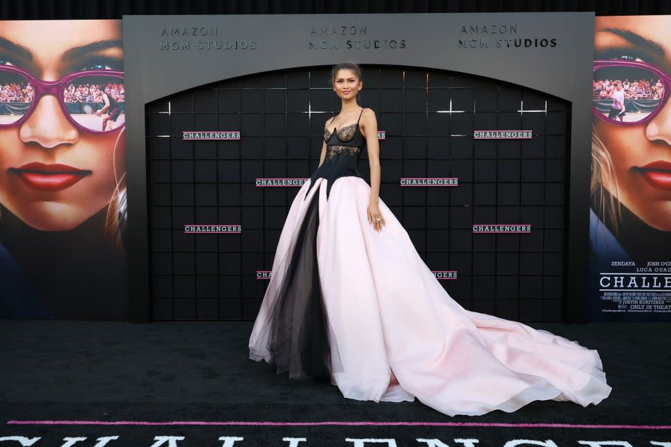 Zendaya in Vera Wang at the Los Angeles 'Challengers' premiere on April 16