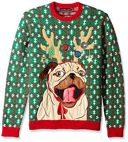 Reindeer Pug Ugly Christmas Sweater