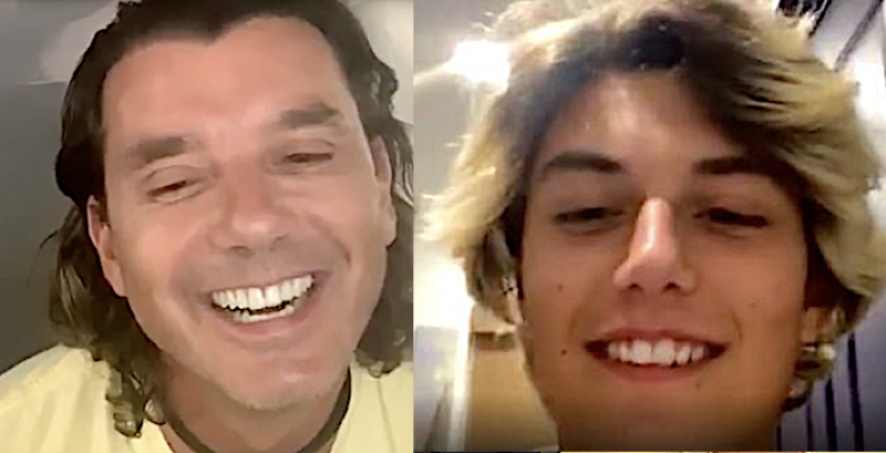 Kingston Rossdale surprises his dad on Instagram Live. (Photo: Instagram)