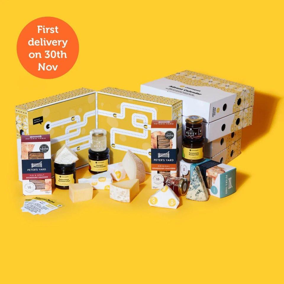 <p><a class="link " href="https://www.thecheesegeek.com/products/cheese-advent-calendar" rel="nofollow noopener" target="_blank" data-ylk="slk:SHOP NOW;elm:context_link;itc:0;sec:content-canvas">SHOP NOW</a> </p><p>You must – and we cannot stress this enough – keep this one the fridge. With three cheese deliveries (including one that has been certified as the world's best) alongside posh crackers and chutneys, it's the perfect gift for anyone indifferent about chocolate.</p><p>£150, thecheesegeek.com</p>