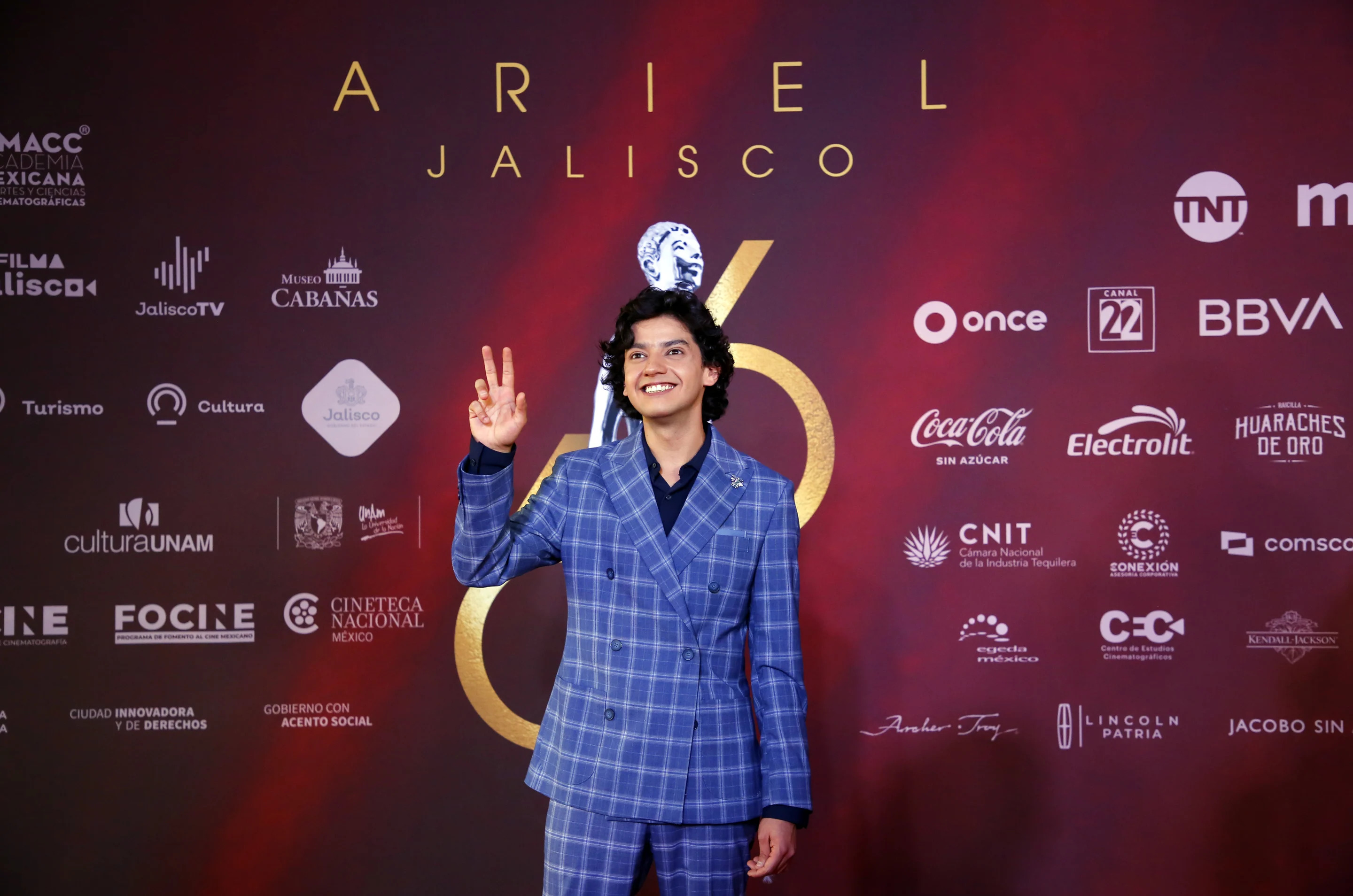 GUADALAJARA, MEXICO - SEPTEMBER 7: Harold Azuara poses for photo during a Red Carpet of Ariel Awards 2024 at Teatro Diana on September 7, 2024 in Guadalajara, Mexico. (Photo by Medios y Media/Getty Images)