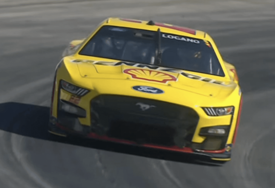 Joey Logano‘s car outfitted with a windshield wiper