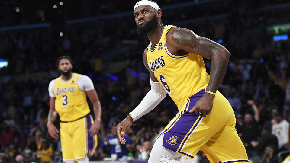 LeBron James, pictured here in action for the Los Angeles Lakers. 