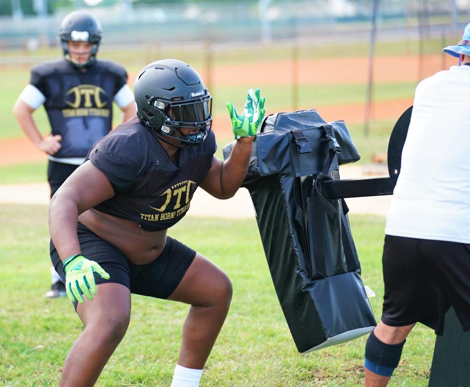 Treasure Coast defensive tackle Jahari Grant returns as a First Team All-Area Defense selection as a junior with a host of Division I offers for the Titans in 2023.