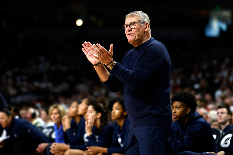 Only Stanford coach Tara VanDerveer has won more games than Geno Auriemma, though she's only six wins ahead of him.