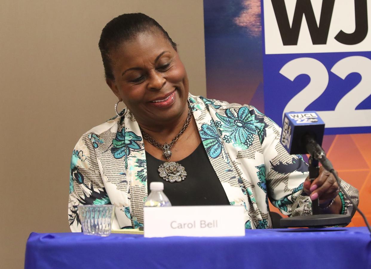 Alderman at Large Post 1 candidate Carol Bell during a candidate forum sponsored by the League of Women Voters of Coastal Georgia on Tuesday, September 26, 2023 at the Coastal Georgia Center.