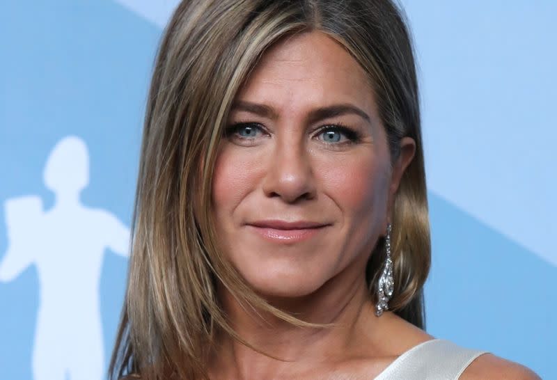 FILE PHOTO: 26th Screen Actors Guild Awards – Photo Room – Los Angeles, California, U.S., January 19, 2020 – Jennifer Aniston poses backstage