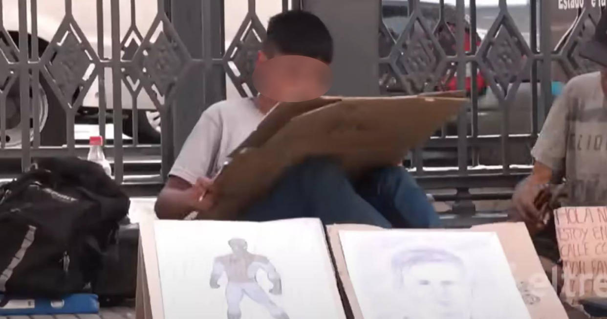 Niño vendía dibujos en la calle para tener una casa y su sueño se cumplió. Foto: Captura de video YouTube vía Telenoche