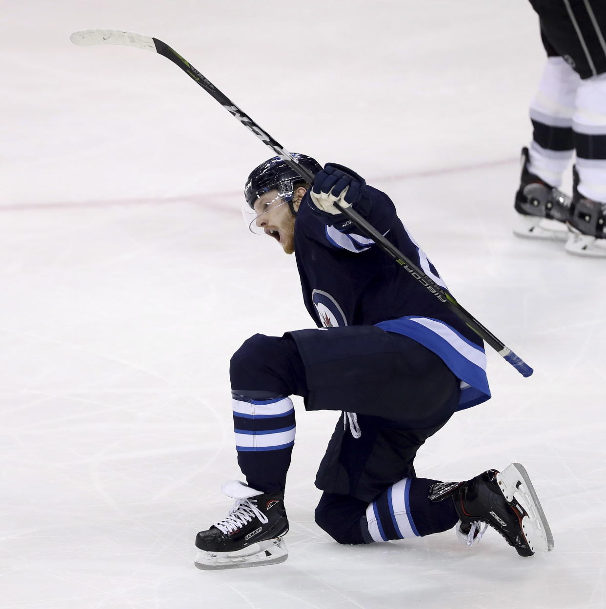The Jets’ Kyle Connor could pile up points during a soft closing schedule. (AP)