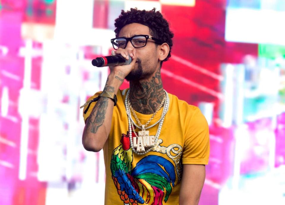 Philadelphia rapper PnB Rock performs at the 2018 Firefly Music Festival in Dover, Del., on June 16, 2018. (Photo: Owen Sweeney/Invision/AP, File)